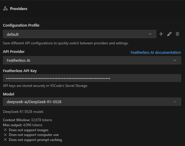 Configuration profile Roo Code